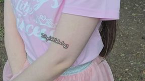 Wrist cuff restrained Tinylittlebabyg argues with you about wearing the leash before escaping
