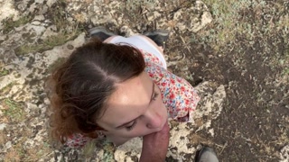 What could be better than a blowjob in nature?