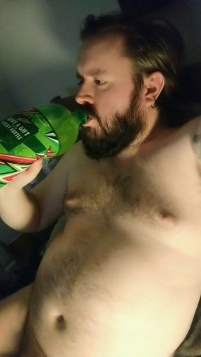 Fatboy Chugs Soda and Stretches Belly Out Full