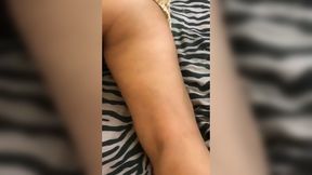 Slutty Wife Masturbates with a Thick Cock