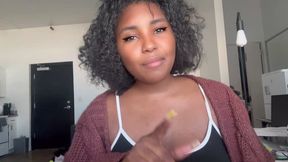 Ebony FinDom tasks you until your drained