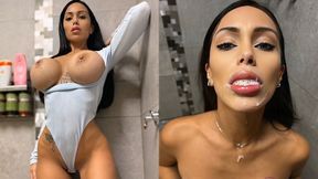 Hot Step-sister Teases Step Brother With Her Perfect Big Tits - Lana Myers