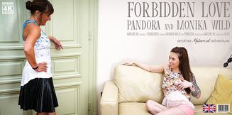 British housewife Pandora and young Monika Wild have kinky lesbian sex