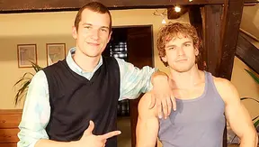 Caleb Moreton & John Mayer Flex Muscles Before Raw Bareback Fuck