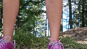 Hairy and Gappy Wife Shows Perfect Ass on Public Hiking Trail