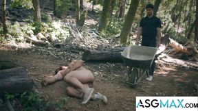 ASGMAX - Hairy Muscle Hunk Gets Wrecked by Big Cock in the Woods