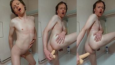 LanaTuls - Moscow Anal Slut and Whore. Hard Anal ManCunt Dildo Fucking in BathTube