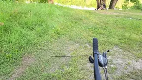 Lonely girl watches and jerks off to big cock
