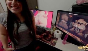 la encuentro con un juego porno y me termina mamando la verga