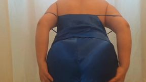 0038 Satin pajamas. Masturbation. Orgasm.