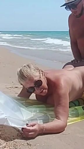 Unforgettable moment from &quot;Again Fuck Stepmom On The Beach&quot;