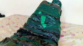 Farting in slave mummifiation, by Satina and Slave Sakan, (cam by Manu) FULL HD