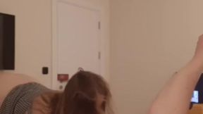 Rough Deepthroat Gagging from obedient college slut