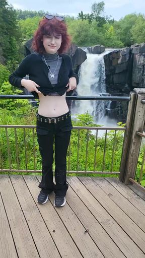 Cute tomboy petite shows off her homemade ass