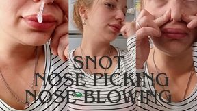 Snot Explosion Nose Blowing & Picking Fetish