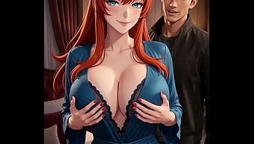 Mei teases her stepbrother by showing him her tits and gets her pussy smashed - AI-generated content