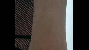 Sissy trying on new lingerie and masturbating her hard clit
