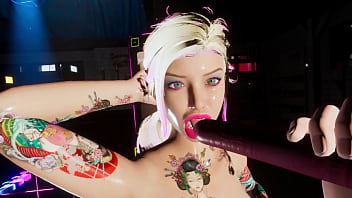 SEX and CYBERPUNK VR Game Checking out the Girl in the Garage