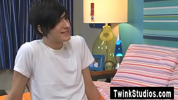 Hot twink scene Aidan and Preston are dangling out in the bedroom