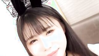 hot bunny Kei Muto came to suck our dick today