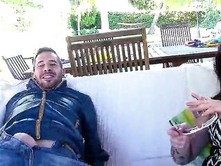 Curvy ebony hair Inked Aged Cougar Mad Rules with Massive Booty get her Backdoor Drilled by Hunk