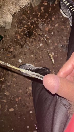 Pissing outdoors