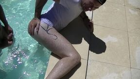 2270 baise au jus dans la piscine par mon potej adore sucer et me faire baiser...