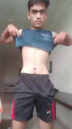 Horny Indian Twink Jerking Off