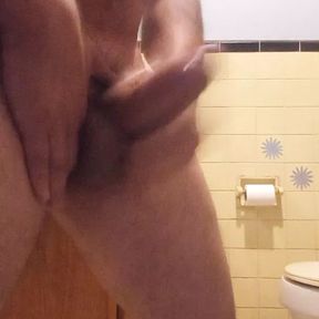 Uncut cock cumming