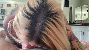 tatted blonde bombshell kaylee ryder takes huge cock & creampie