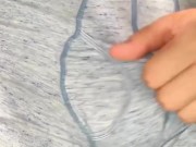 Close up masturbation & flashlight fuck w/ cum