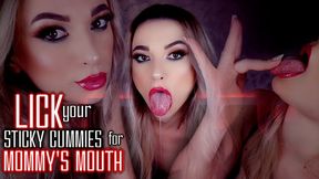 Lick Your Sticky Cummies For Step-Mommy’s Mouth