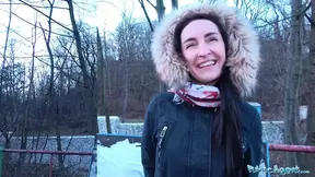 Public Sex Brunette with nice natural tits and pale skin