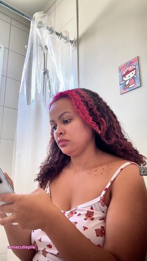 Chubby Gassy Girl Morning Toilet Farts Natural Gassy Moment