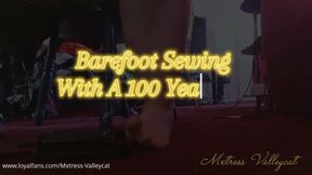 Barefoot Sewing with a 100 Year Old Bakelite Pedal