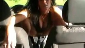 Wild MILF with messy hair was taped on my buddy's cam while masturbating