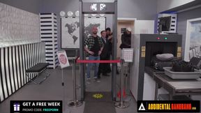 Hot Whitney Wright gets a surprise airport security gangbang