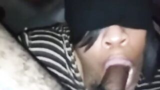 Gigantic lips blowing my penis  nut down throat