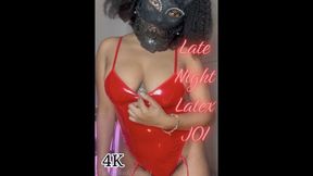 Late Night Latex JOI: Curvy Hairy Ebony 4K