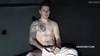 French Straight Guy Fucked by Daddy Top in Sauna Glory Hole