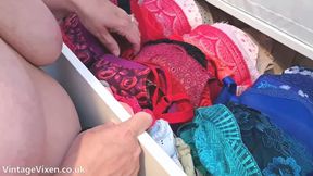 Help stepAunt Jane Pick a Bra for her Big Saggy Tits for You and Masturbate as this Mature BBW Cheating Housewife Sits on Your F