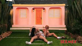 sexmex - super blow halftime show . paola rubiel y gaby veracruz
