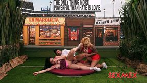 sexmex - super blow halftime show . paola rubiel y gaby veracruz