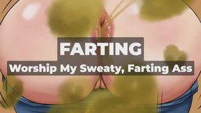 FARTING - Locker Room Gas: Your Trainer’s Stinky Reward - Worship My Sweaty, Farting Ass - I locked the door after our workout, bent over sweaty and bloated, and made you worship every hot, musky fart before riding you to a filthy finish