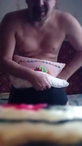 Must-see moment from "Nice pillow masturbation. Huge dick. Hot dick"