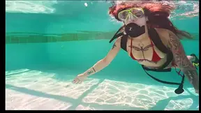 Aquaphile MILF SCUBA Diver Masturbates Underwater