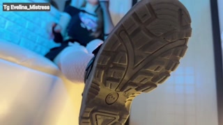 Do you like feet? Lick my powerful sneakers then!