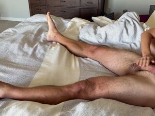 Pretty Wife Sluggishly Strokes Up and Down Until That guy Explodes