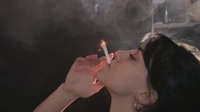 HANDY - I'm blowing legendary clouds of smoke while chewing gum.