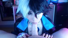 Sexy cosplayer teen provides awesome POV views in home scenes